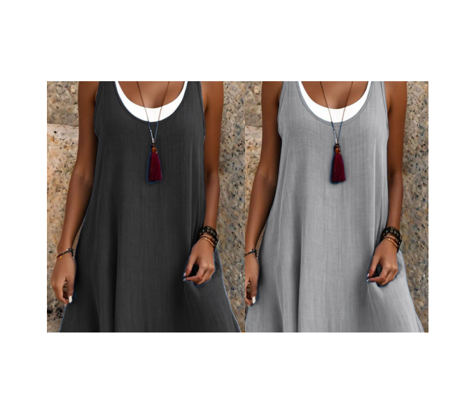  💃Vestido de dos piezas para mujer, estilo casual, holgado y sin mangas
