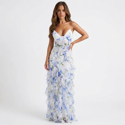 Vestido largo tipo corsé para conjuntos de vacaciones