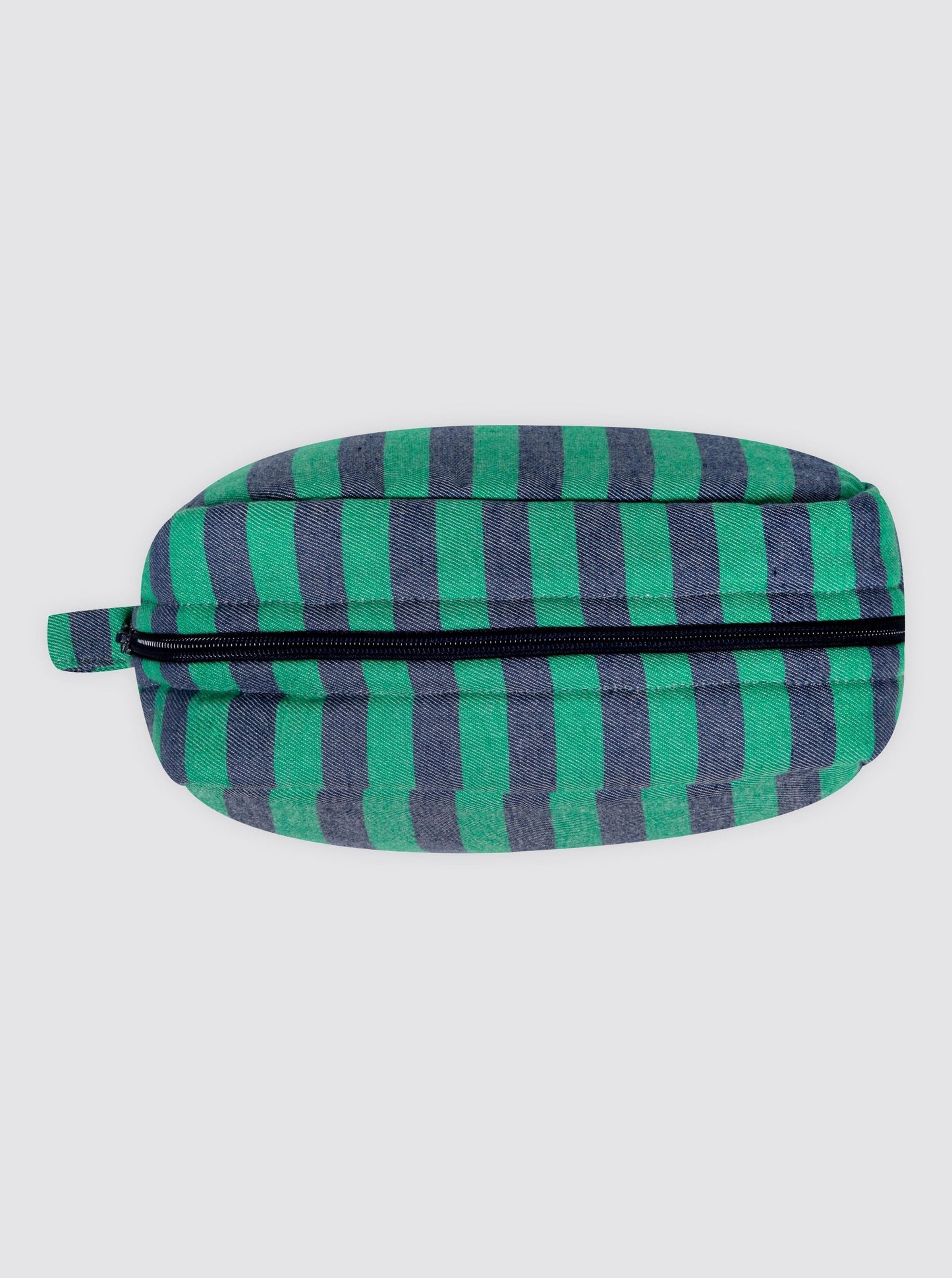 Neceser Rayas Denim y Verde