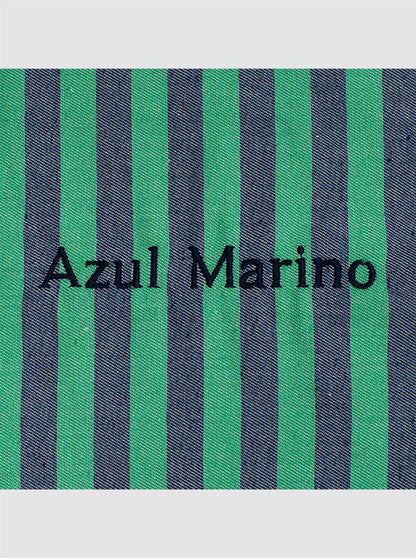 Neceser Rayas Denim y Verde
