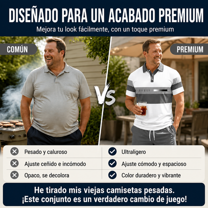👕 Conjunto de 2 piezas de camisa y pantalón corto para hombre: cómodo, transpirable y versátil para el verano, el tiempo libre y los viajes ☀️🩳