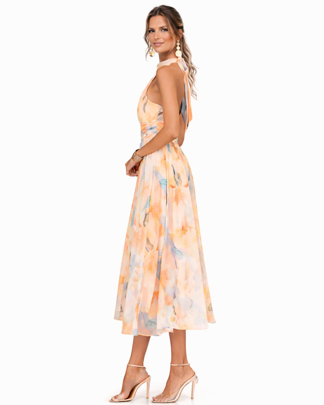 Claudia | Vestido con Escote y Estampado