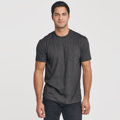 Camiseta de manga corta con bolsillo de carbono