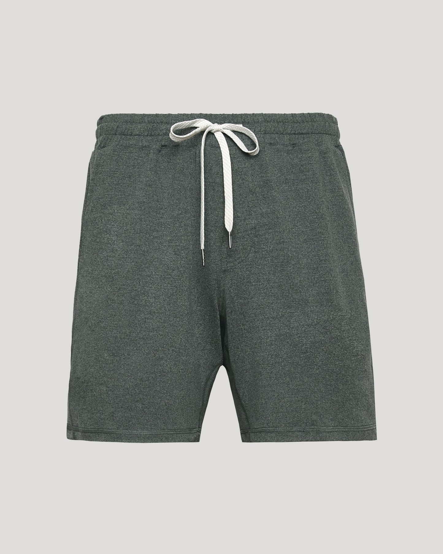 Pantalones cortos deportivos cómodos de color gris carbón jaspeado