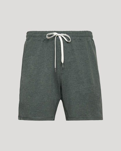 Pantalones cortos deportivos cómodos de color gris carbón jaspeado