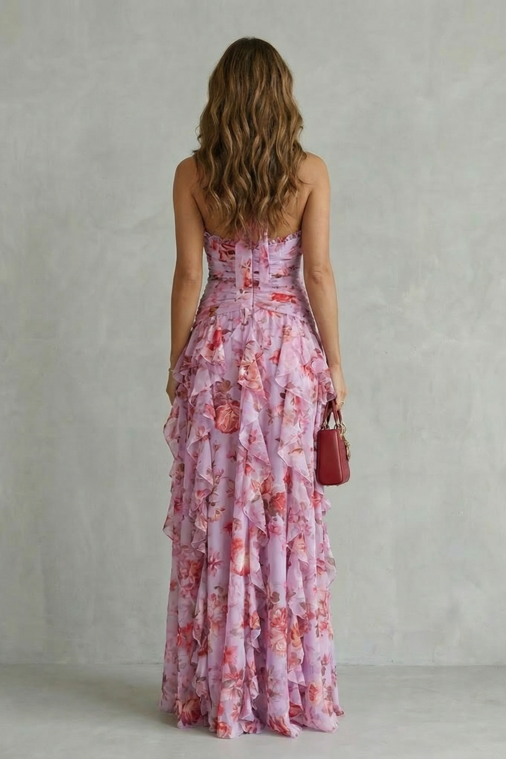 Rosalía | Vestido Largo Floral con Escote Halter