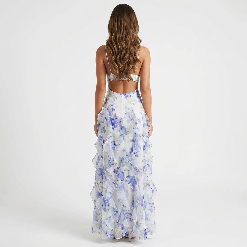 Vestido largo tipo corsé para conjuntos de vacaciones