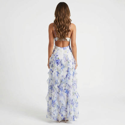 Vestido largo tipo corsé para conjuntos de vacaciones