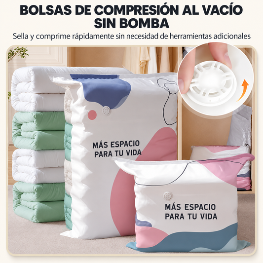 🛏️ ¡DESCUENTO LIMITADO DEL 50%! Bolsas de compresión al vacío sin bomba: ahorra hasta un 80 % de espacio al guardar ropa de cama, prendas de vestir y artículos de viaje.