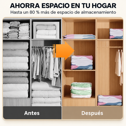 🛏️ ¡DESCUENTO LIMITADO DEL 50%! Bolsas de compresión al vacío sin bomba: ahorra hasta un 80 % de espacio al guardar ropa de cama, prendas de vestir y artículos de viaje.