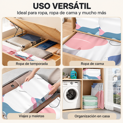 🛏️ ¡DESCUENTO LIMITADO DEL 50%! Bolsas de compresión al vacío sin bomba: ahorra hasta un 80 % de espacio al guardar ropa de cama, prendas de vestir y artículos de viaje.