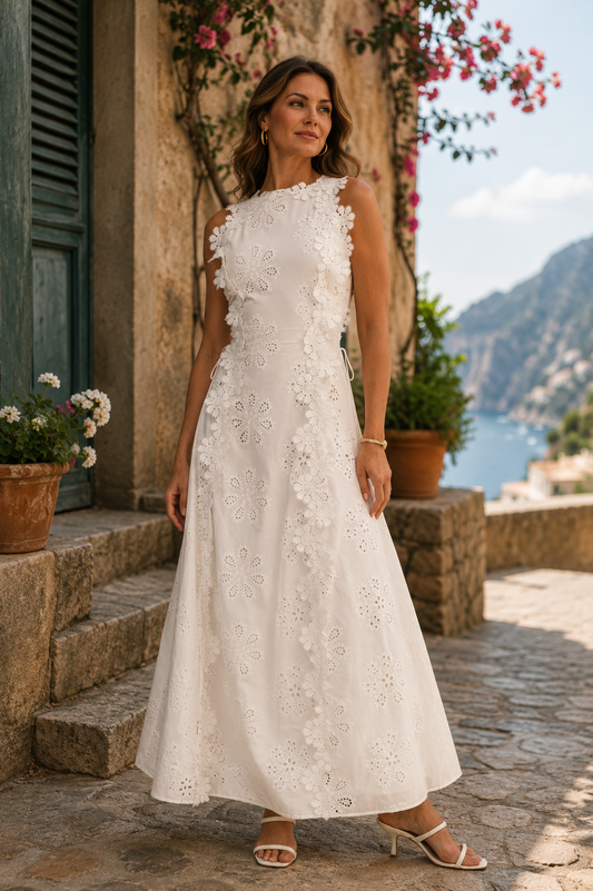 Renata | Vestido Largo Bordado Elegante