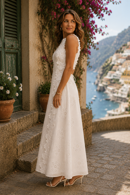 Renata | Vestido Largo Bordado Elegante