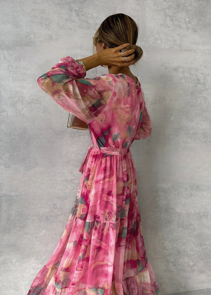 Valeria | Vestido Cruzado con Estampado Floral