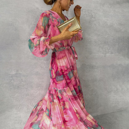 Valeria | Vestido Cruzado con Estampado Floral