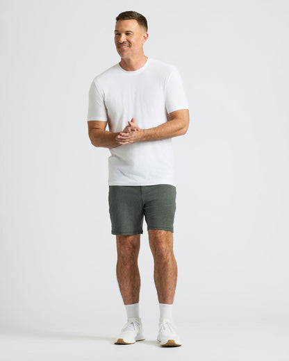 Pantalones cortos deportivos cómodos de color gris carbón jaspeado