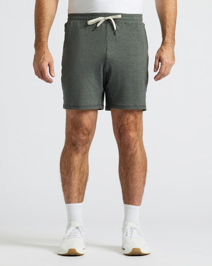 Pantalones cortos deportivos cómodos de color gris carbón jaspeado