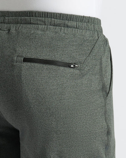 Pantalones cortos deportivos cómodos de color gris carbón jaspeado
