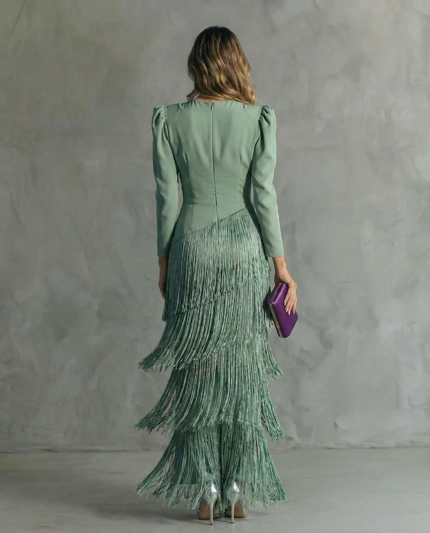 Beatriz | Vestido Elegante con Mangas de Flecos