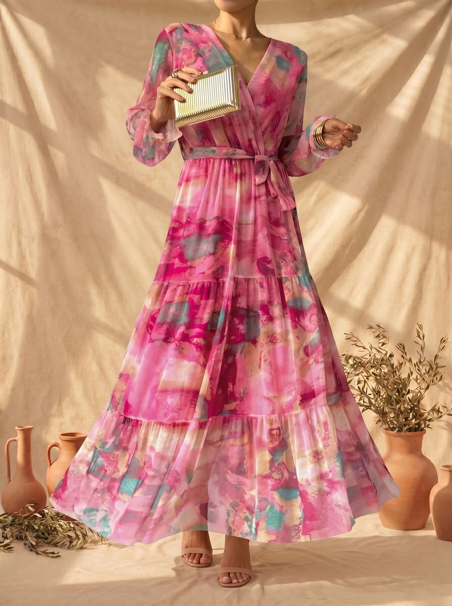 Valeria | Vestido Cruzado con Estampado Floral