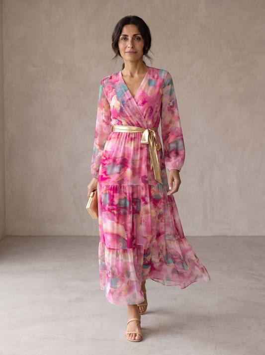 Valeria | Vestido Cruzado con Estampado Floral