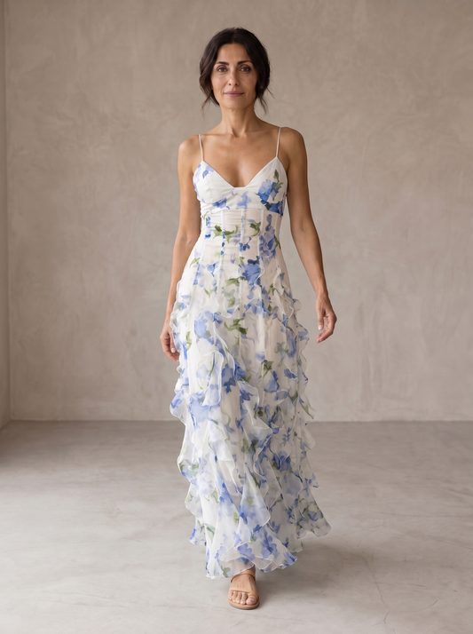 Alma | Vestido Floral con Volantes